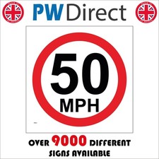 SIGN 50 MPH Exceed Speed Limit