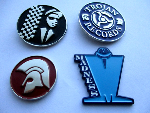 Ska metal badge bargain deal - badge,