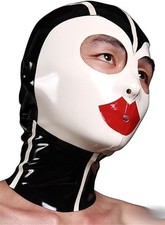 Women Latex Gummi Red Kiss lip