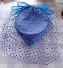 Royal blue vintage hat netting