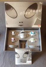 Illy Espresso Cups Art Collection 2001 "Alien Cups" Set Collectors Condition
