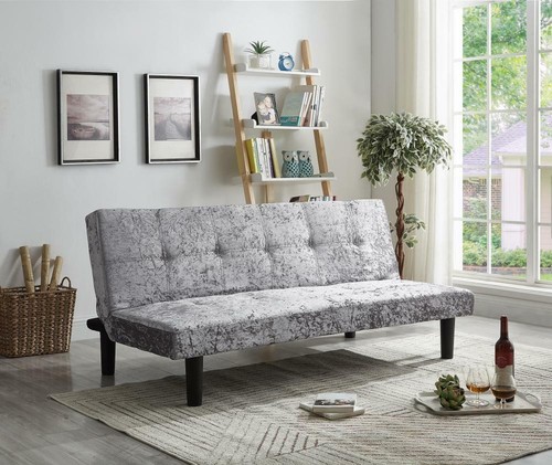 Single crush velvet sofa bed - velvet,