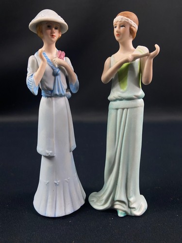 Pair art deco porcelain - art,