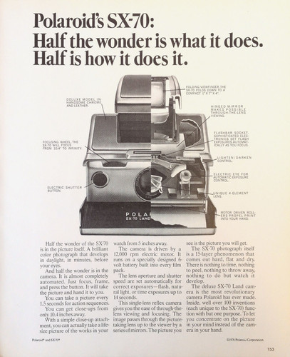 Polaroid camera 1976 - sx-70,