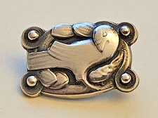 VINTAGE GEORG JENSEN DANISH No 198 STERLING SILVER  DOVE BROOCH.