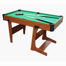 Gamesson Eton Pool Table Brown 4ft 6" Foldable & All Accessories Included