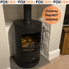 Black Vintage Fireplace