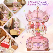 Dreamy rotating horse carousel - rotating,