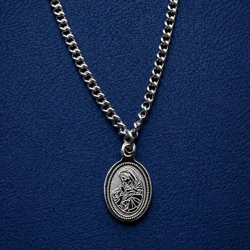 Silver necklace madonna and - silver,