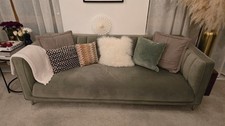 sage green living room sofa