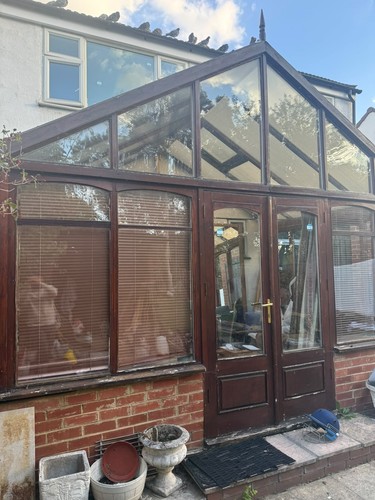 Large wooden conservatory - wooden,