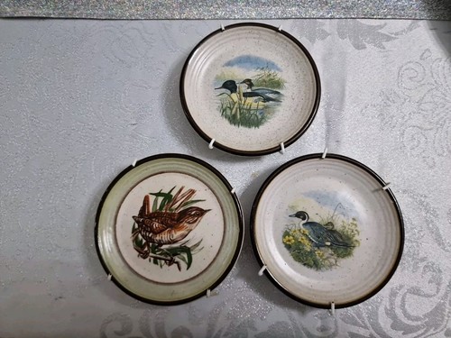 Purbeck pottery plates - , x3