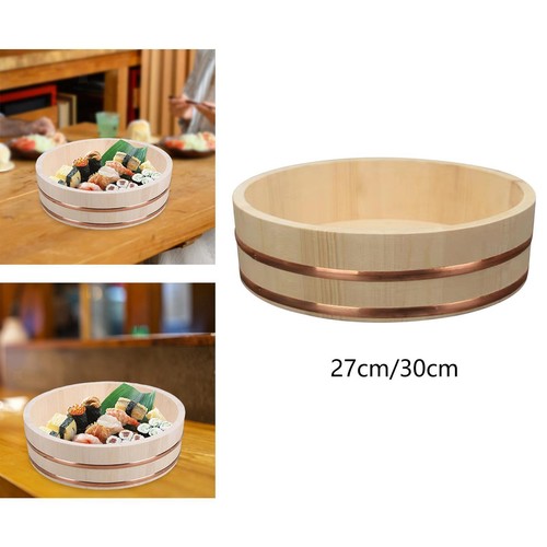 Wooden sushi rice bowl - rice,