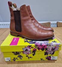 JOULES Chelsea Westbourne Tan Leather Boots 8 RP£140 