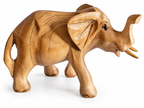 Hand carved wooden elephant - hand,