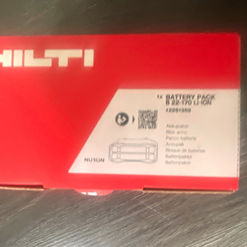 Hilti 170 ion battery - b, li-ion