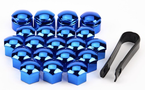 20x blue wheel nut caps - wheel, bolt