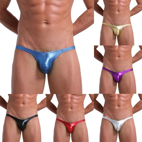 Men faux leather sexy wet - leather,