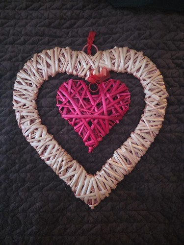 Large wicker pink - wicker, valentines