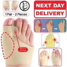 2pcs Big Toe Bunion Corrector Straightener Bunion Pad Fabric Gel Protect Hallux 