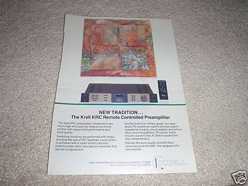 Krell krc preamp advertisement - krc,