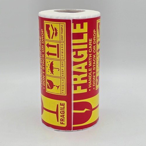 Fragile glass stickers 127x76 - fragile,