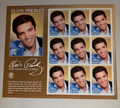 Elvis presley stamp - sheet, 25th