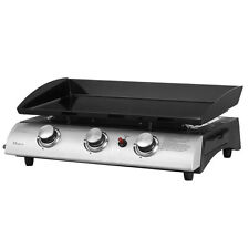 Gas BBQ 3 Burner Plancha Grill in Stainless Steel