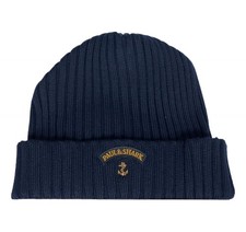 Paul Shark Wool Hat With Moon Badge 99311030 Dark Blue Color
