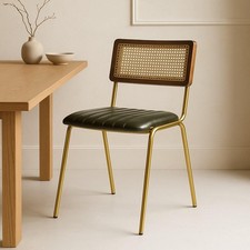 Bexley Dining Chair Green Cane
