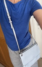 COCCINELLE-ITALIAN LEATHER-CROSSBODY  BAG IN BLUE VGC