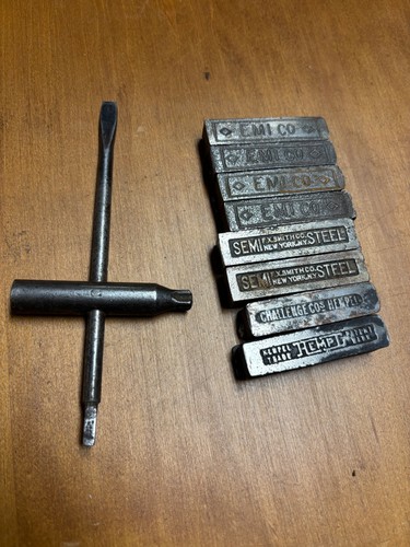 Letterpress lot of 7 - lot,