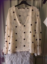 Cream With Black Dots.  Zara
