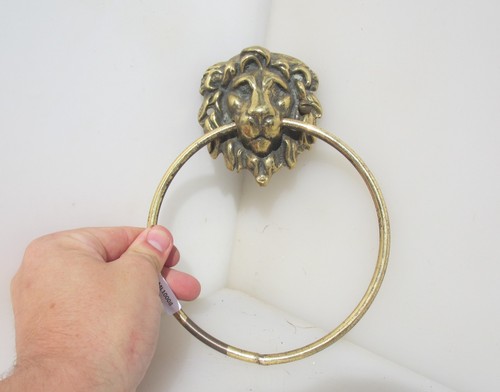 Vintage brass towel holder - brass,