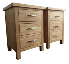 Pair of bedsides,3 Drawer