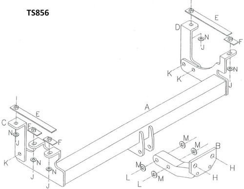Towtrust fixed flange - fixed,