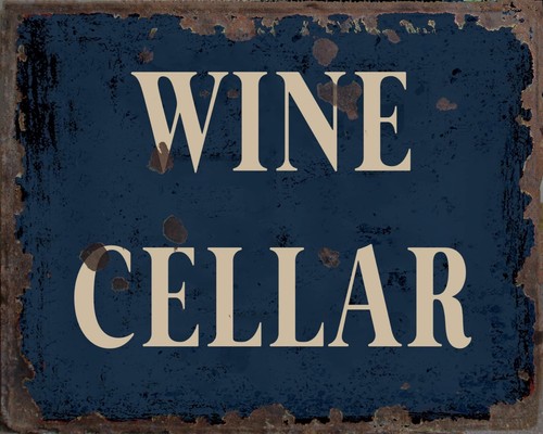 Wine cellar metal - cellar, sign,