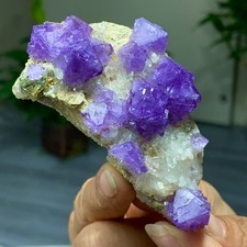 81G Newly discovered Purple Potassium alum Octahedral Crystal Stunning Crystal