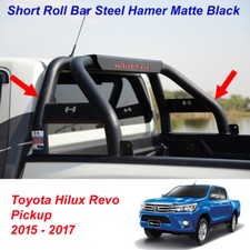 Short Roll Bar Steel Hamer Matte Black HR-1601 For Toyota Hilux Revo 2015 - 2017