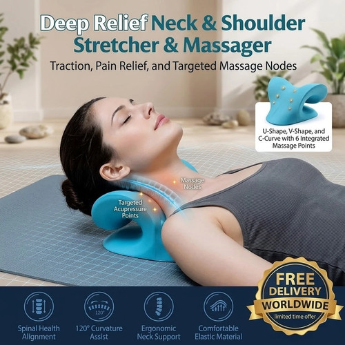 Cervical neck pillow stretcher - neck,