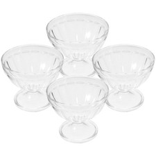  4pcs Transparent Ice Cream Cups Multipurpose Smoothie Tray Display Cups for Ice