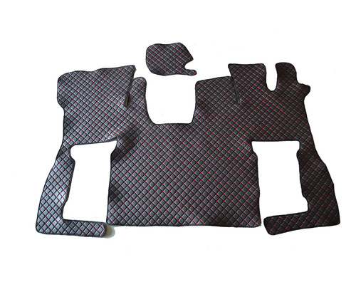 Black with red stitches - stitches, eco