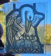 Stained Glass Piety Pelican &