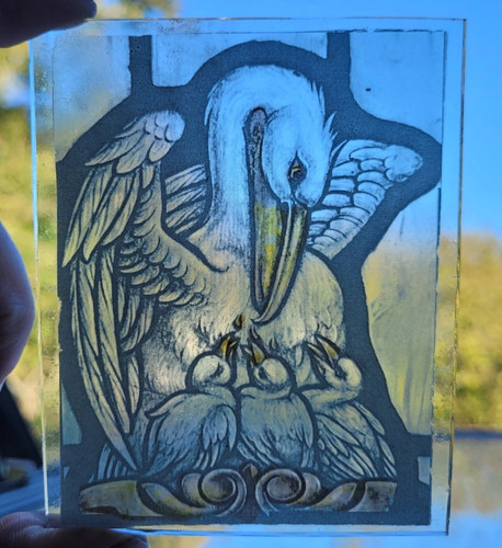 Stained glass piety - stained, &
