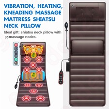 Electric 30 Nodes Massage Mat Mattress Full Body Heat Pad Shiatsu Massager UK