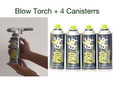GAS BLOW TORCH + 4 BUTANE /