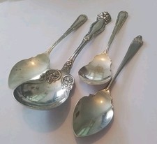 4 Vintage Epns Preserve Spoons