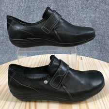 Wolky Shoes Womens 41 Desna Loafers Black Leather Slip On Casual Comfort Low Top