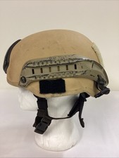 MSA TC2002 TAN Gunfighter ACH MICH Helmet + Norotos 3 Hole Mount Rails Medium