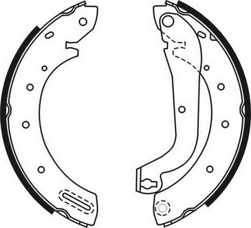Brake shoes set - rear, right